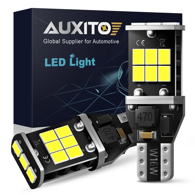 2X T15 921 912 Car LED Reverse Back Up Light for Toyota Lexus 6000K AUXITO Bulbs