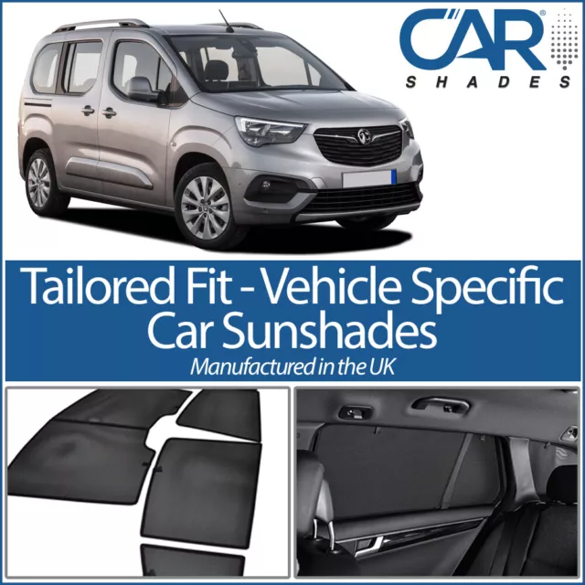 FOR Vauxhall Combo L Life 18> CAR SHADES UK TAILORED UV SIDE WINDOW SUN BLINDS