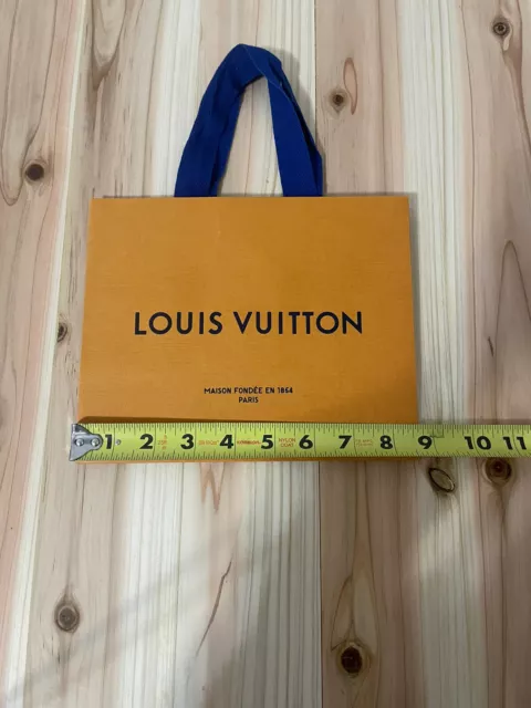 LOUIS VUITTON Authentic Paper Shopping Bag small Orange 8.5” x 7” X 4.5”