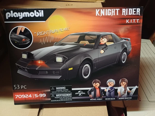 Playmobil – Knight Rider K.I.T.T. – Voiture Légendaire K2000 – Effets Sonores Et Lumière, 3 Personnages – Dès 5 Ans