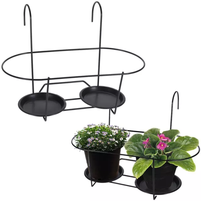 ORION Blumentopfhalter für 2 Blumentöpfe zum Aufhängen für Balkon Terrasse