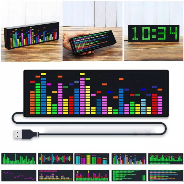 Music-Spectrum Indicator VU Meter RGB Audio Level Display Board Lifier Tool X7H3