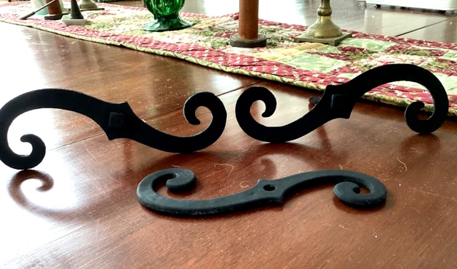 Lot of 3 Vintage Exterior Shutter Dog S Hook Black Blind Hardware