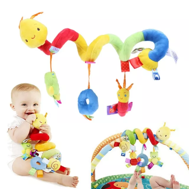 Baby Crib Cot Pram Hanging Spiral Stroller Infant Car Seat Pushchair Toy W/ Bell