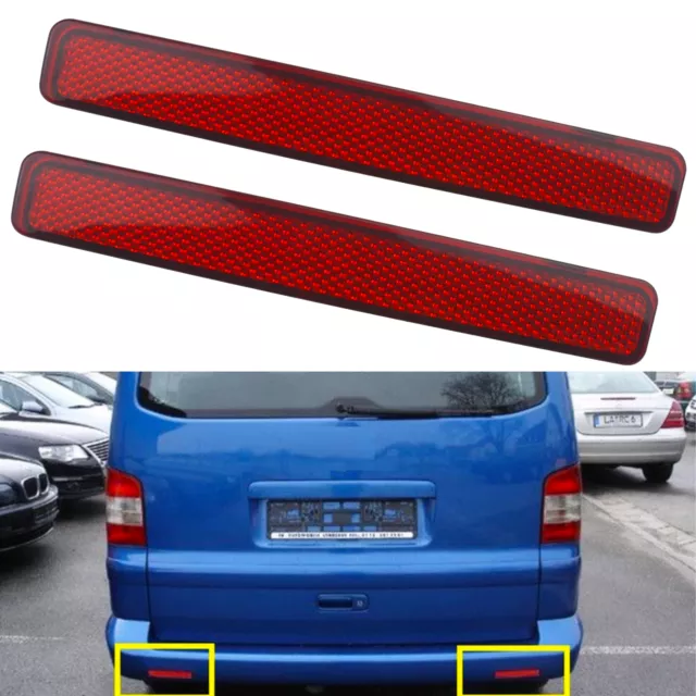 lentille rouge réflecteur de pare-chocs arrière Pour VW TRANSPORTER T5 2003-2011