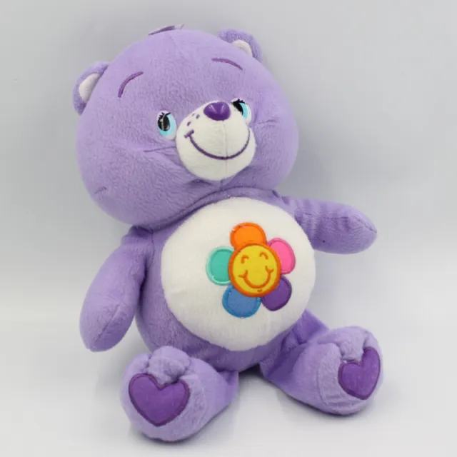 Peluche Bisounours mauve violet Grosfasol fleur CARE BEARS 2013  - 18086