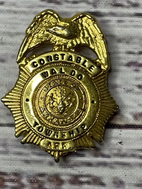 Arkansas Obsolete U. S. Constable Waldo Township Badge Rare Goldtone