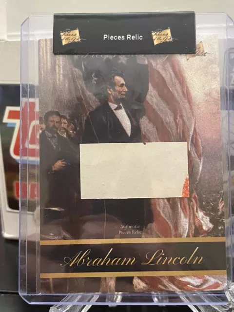2022 Pieces Of The Past Abraham Lincoln signed cut document relic card (A101)