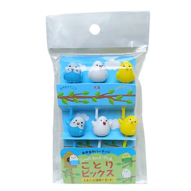 6Pcs/s Cute Mini Chick Food Picks Children Snack Cake Dessert Food Fruit Forks