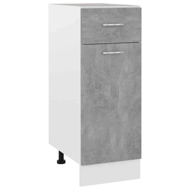 vidaXL Armoire de plancher à tiroir Gris béton 30x46x81,5 cm Aggloméré