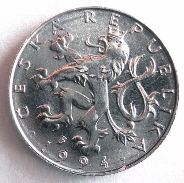1994 CZECH REPUBLIC 50 HALERU - AU/UNC - Great Coin - Free Ship - Bin #TTT