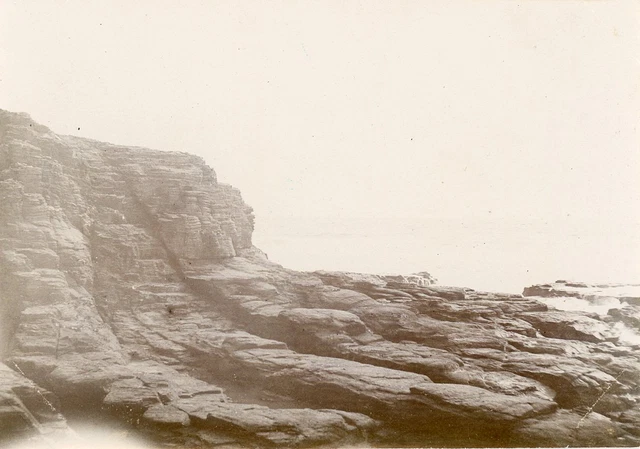 France, Vintage Seaside Landscape Citrate Print.  7.5x Citrate Print