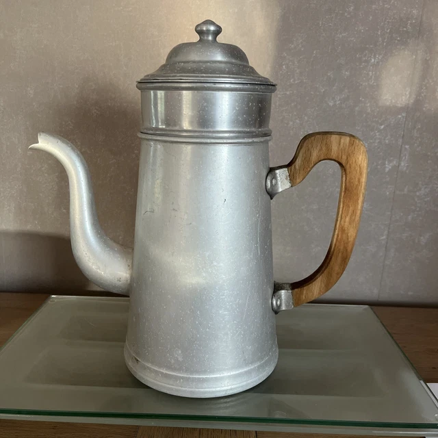 Cafetière Vintage en alu Tournus - French Campagne Shabby