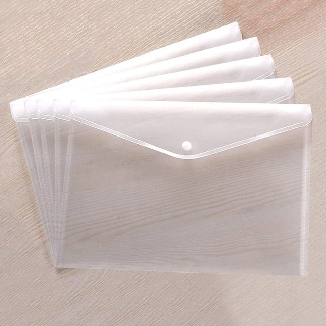 Clear Document Folders Transparent Filing Envelopes Waterproof Plastic Envelopes