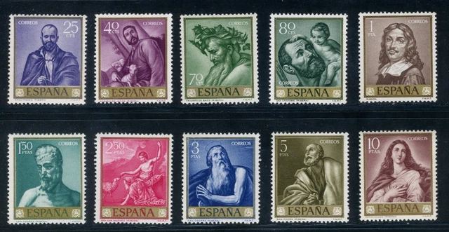 Spain Stamps:1963 Paintings-Jose de Ribera; Full set, Mint with no gum CV=$28