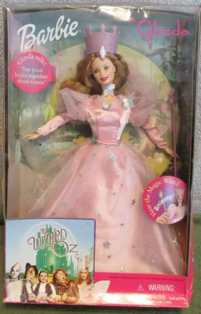 1999 Wizard Of Oz Barbie As Glinda Talking Good Witch Doll~NRFB~Stacking Sway