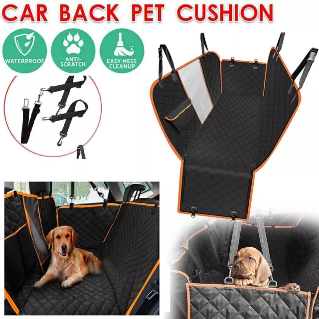 Pet Car Dog Seat Cover Hammock NonSlip Protector Mat Waterproof Backseat Black