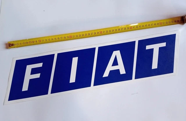 FIAT ITALIA - Adesivo Pubblicitario D'epoca Originale Fiat - Colore Blu