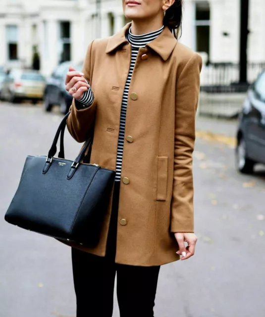 BNWT HOBBS WOOL COAT warm winter size uk 12 eur 40 usa 8 RRP £249