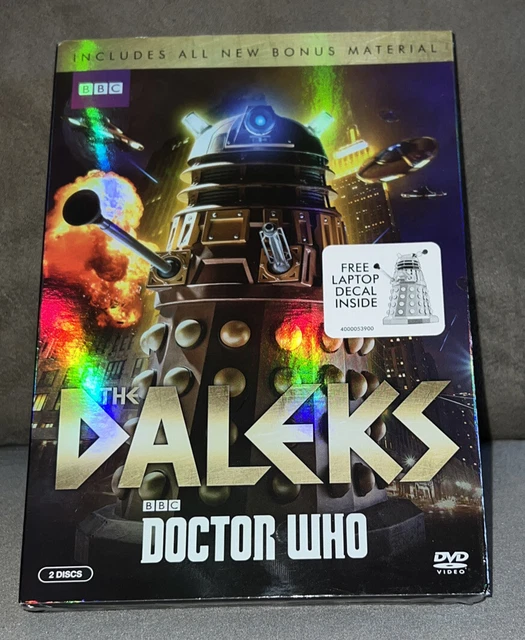 NEW Sealed Doctor Who: The Daleks BBC DVD Slipcase & Sticker NEW Sealed Doctor Who: The Daleks BBC DVD Slipcase & Sticker