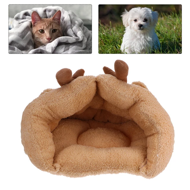 Mascota Navidad alce casa de invierno gato cama cálida mascota nido hermoso