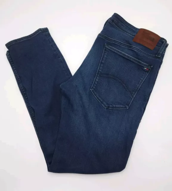 Tommy Hilfiger Demin Simon Skinny Jeans W36 L30 Blue Mens Zip Fly Mid Rise