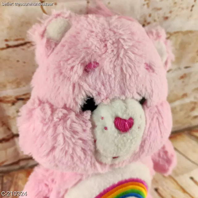 Care Bears CHEER BEAR Rainbow 2019 Pink Soft Plush Toy RARE 12" 2