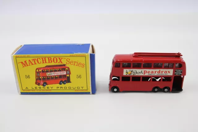 Lesney Matchbox Series 56 Trolley Bus Diecast Vintage Original Box Excellent