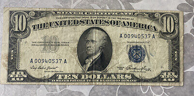 Series 1953 $10 Silver Certificate Note Blue Seal