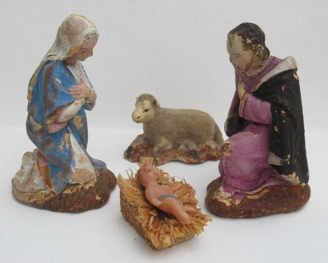 Figurine Crèche La Sagrada Familia - Statue Sainte Famille Résine, 4.8x3x6.5cm - Décoration Noël, Naissance De Jésus
