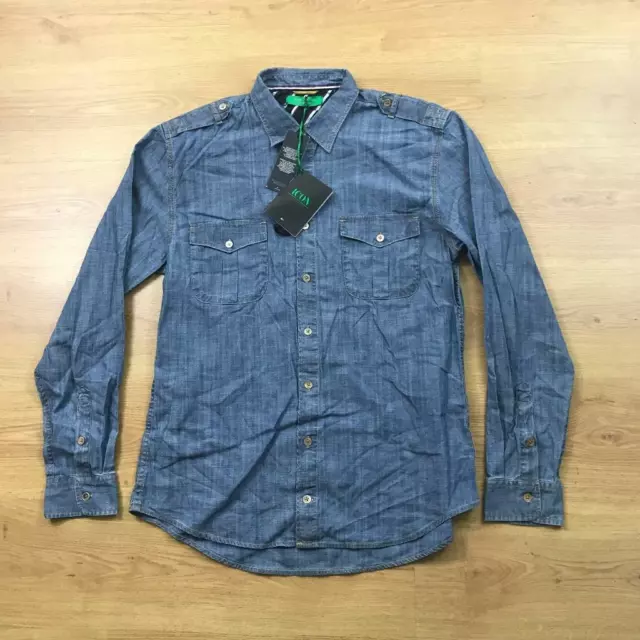 Tommy Hilfiger XL Slim Fit Limited Edition Blue Chambray Long Sleeved Shirt NWT