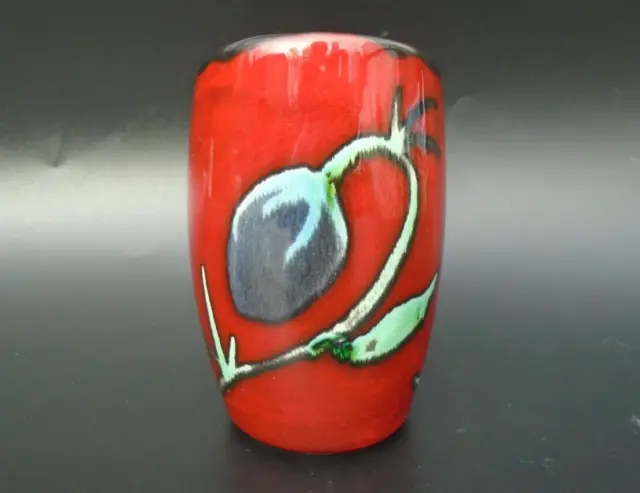 Small Poole Pottery Himalayan Poppy Vase, Sloping Rim, Jane Brewer