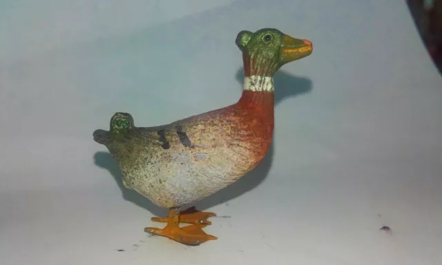 ENTE GANS HUHN ZINN METALL FÜSSE ELASTOLIN HAUSSER MASSE FIGUR LINEOL 50er 8010 2