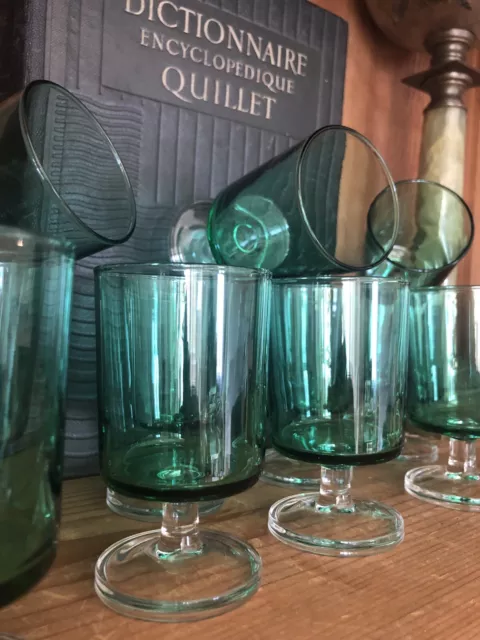 Ensemble de 12 Verres Vintage Luminarc Vert Clair: Une Touche d'Élégance 3