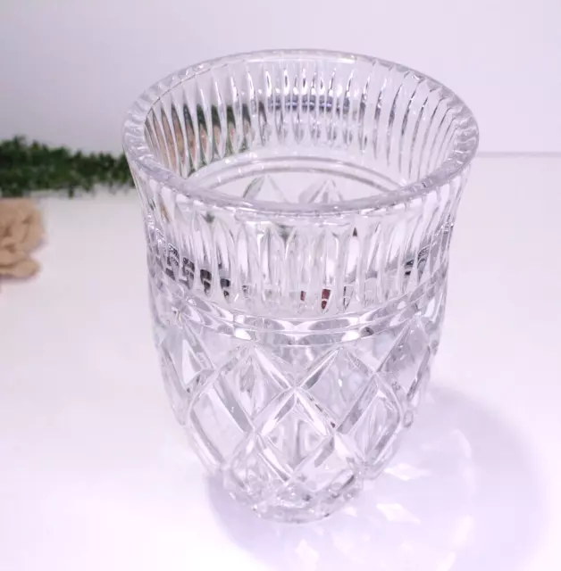 Waterford Ireland Crystal Eastbridge 8" Flower Vase Discontinued Pattern Heavy