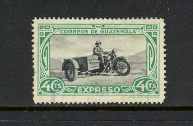 N3415 Guatemala 1951 Moto Messager 1v. D'Occasion