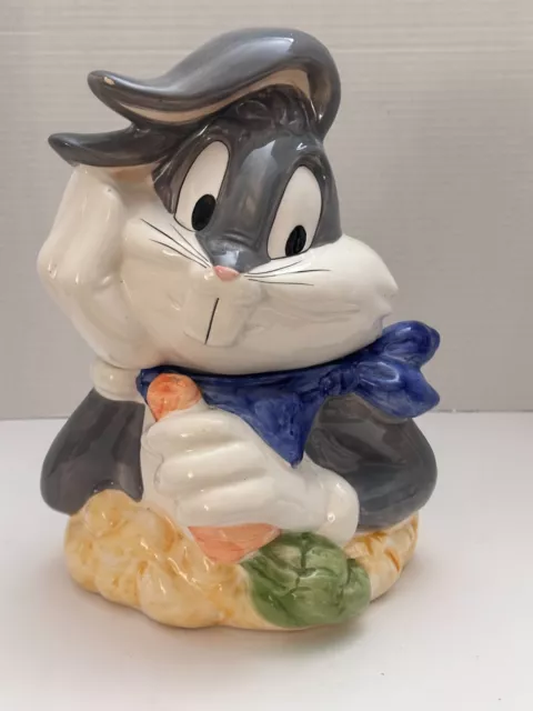 1993 Bugs Bunny Ceramic Cookie Jar Warner Bros. Inc. Great Condition. One small