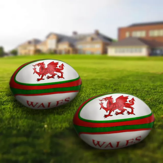 Wales Welsh Rugby Playballs x 2 - WRU Soft Safe Ball Practice