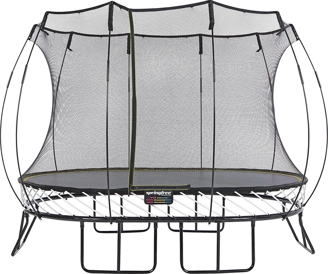 Kids  8 by 11 Foot Trampoline W/Safety Enclosure Net and Softedge Jump Bounce