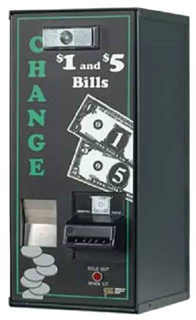 American Changer AC500 1000 Quarter Change Machine Bill Changer Single Hopper