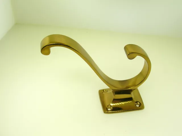 Vintage Solid Brass Wall Coat Hook - 3 3/4" Tall - More Then One Available