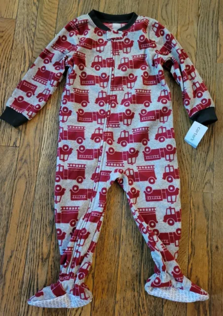 NWT Carter's Fire Engine Truck Boy Footed sleeper Pajama 1pc Footie  2T