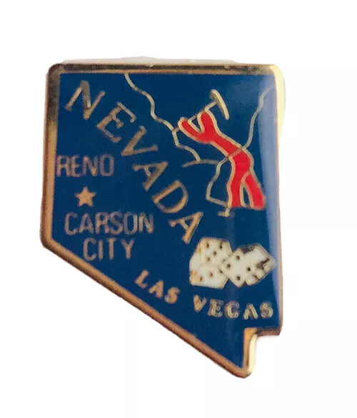 Nevada State Lapel Trading Hat Pin Reno Las Vegas Carson City Collectible