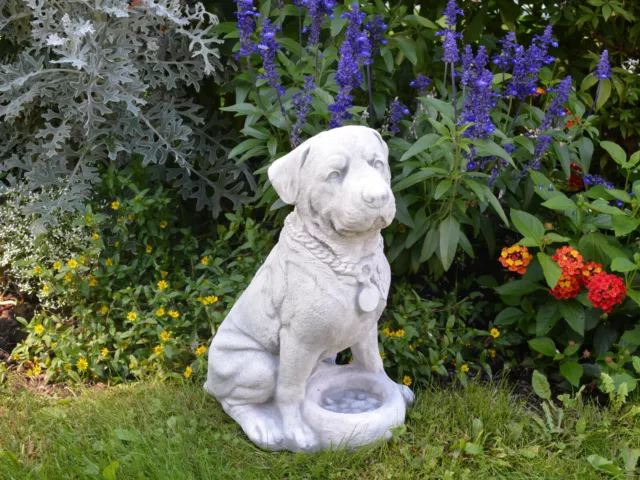 Massif Sculpture en Pierre Grand Rottweiler Chien D'Animal fonte de au Gel 3