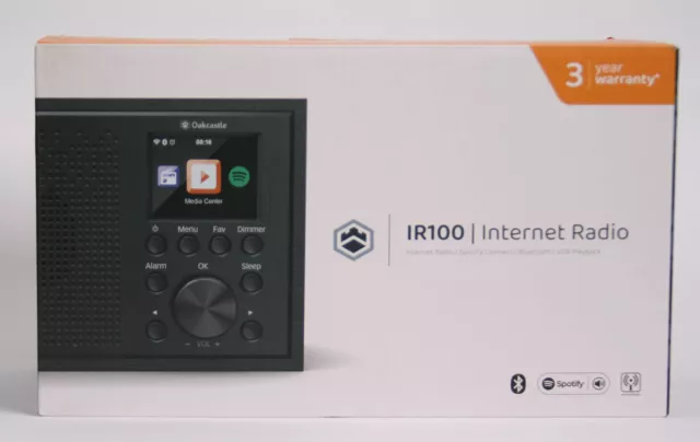 Oakcastle IR100 Radio Internet avec Bluetooth WLAN Radio Spotify Connect