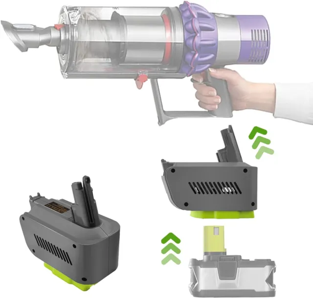 V10 Adapter for Ryobi 18V Battery Convert to Dyson V10 Battery Motorhead Cordles