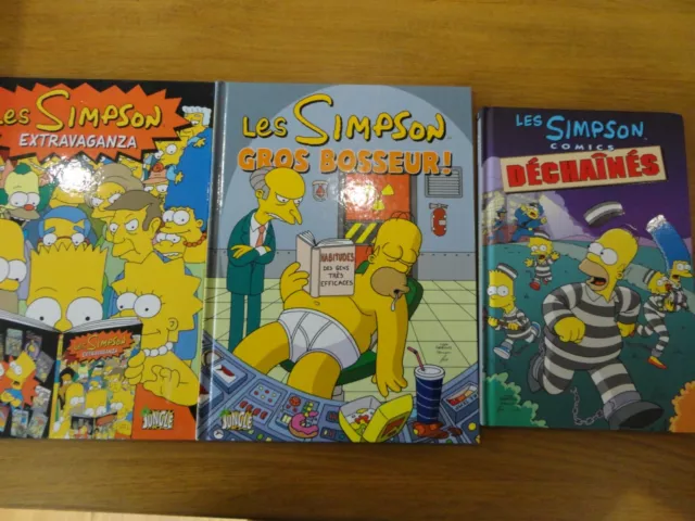 Lot de 3 BD "Les Simpson"