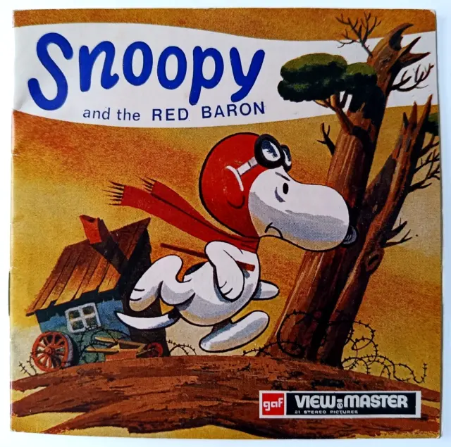 2x VIEW MASTER 3D REEL ⭐ SNOOPY and the RED BARON ⭐ PEANUTS, Bildscheiben B544