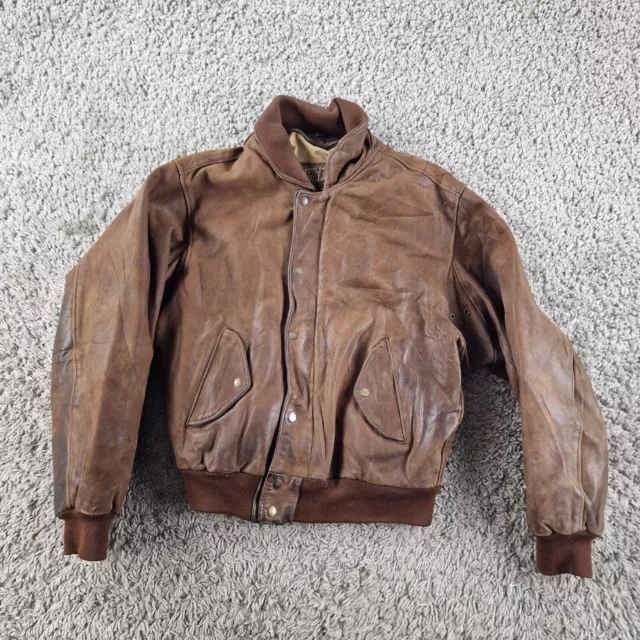 Redskins Jacket Mens Large B32 Bomber Leather vintage Flying R1-3