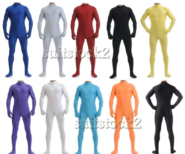 Adult Unisex Spandex Unitard Bodysuit Costume Men Tight Suit Dance
